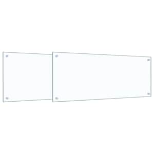 Kuchyňský obklad 2 pcs Transparentní 100 x 40 cm tvrzené sklo - obrázek 2