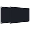vidaXL K&ouml;&ouml;giseina paneel 2 tk Must 90 x 60 cm karastatud klaas