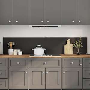 Kuchyňský obklad 2 pcs Černá 100 x 40 cm tvrzené sklo - obrázek 1