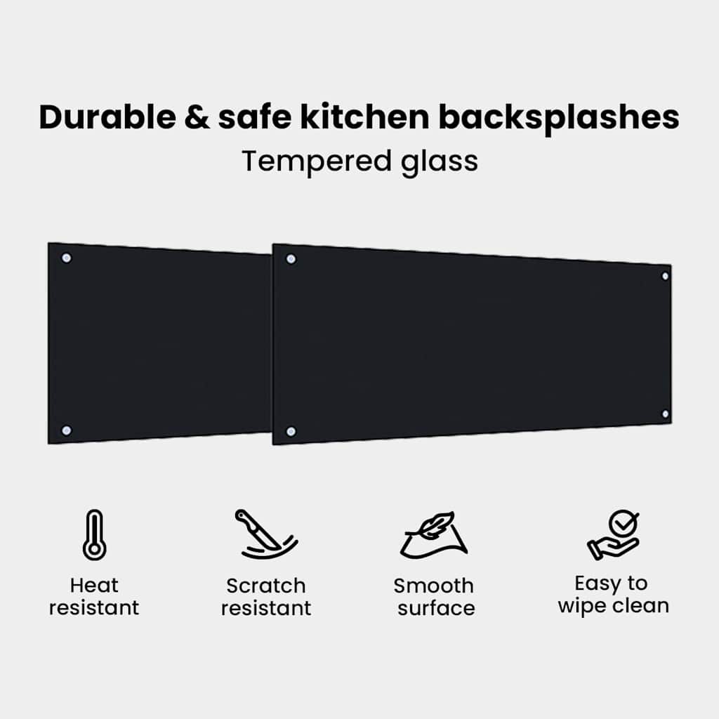 Kitchen Backsplash Tempered Glass Modern Accessory Panel Sleek Design vidaXL