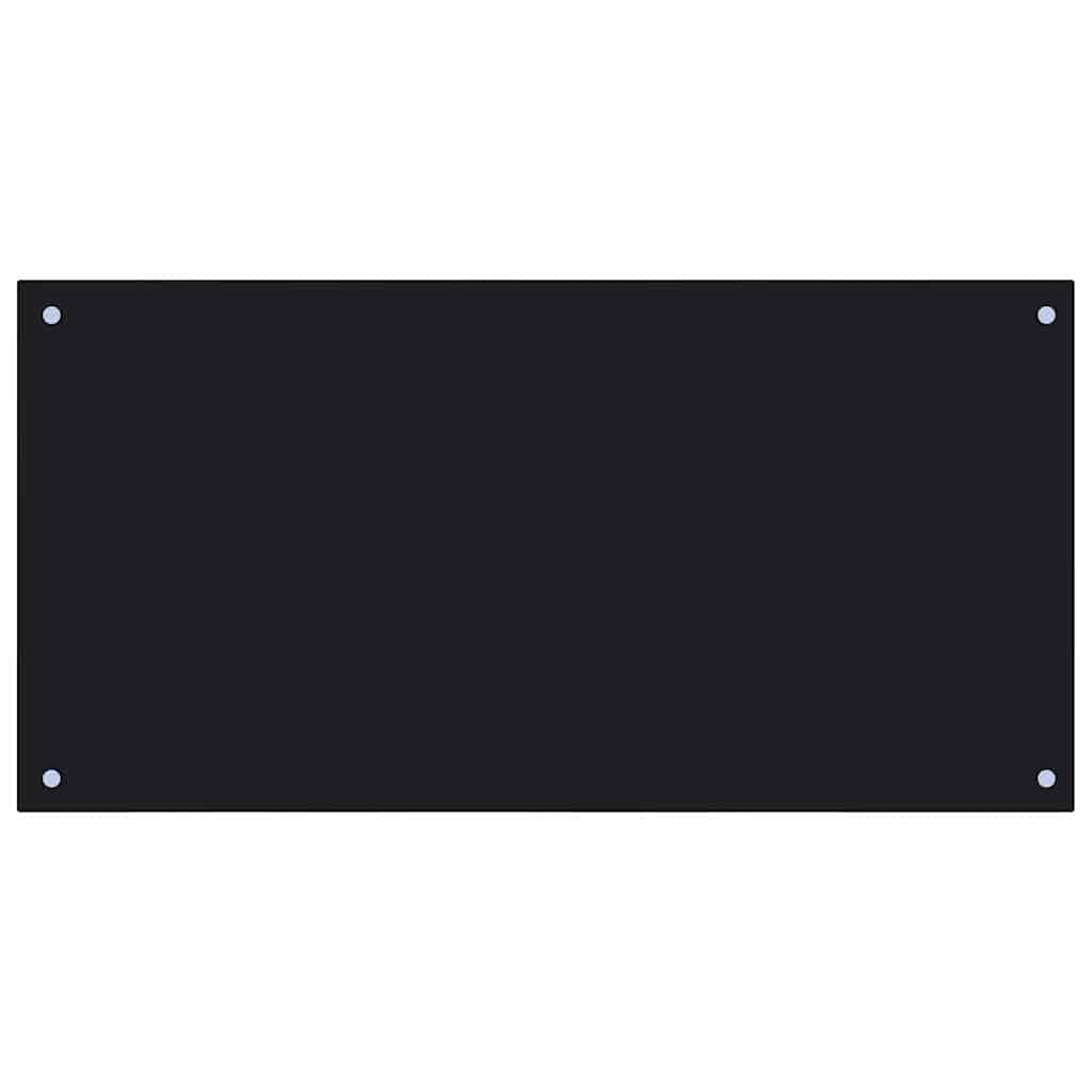 Πίσω Πάνελ Κουζίνας 2 pcs Μαύρο 100 x 50 cm σκληρυμένο γυαλί - Image 4