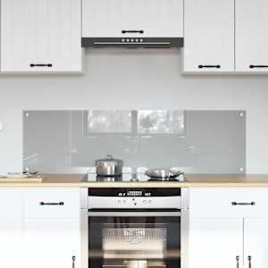 Zaščita za kuhinjo 2 pcs Svetlo siva 70 x 40 cm kaljeno steklo