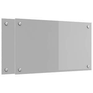 vidaXL K&ouml;&ouml;giseina paneel 2 tk Helehall 70 x 40 cm karastatud klaas