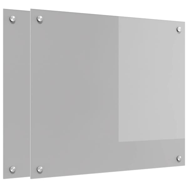 vidaXL K&ouml;&ouml;giseina paneel 2 tk Helehall 70 x 60 cm karastatud klaas