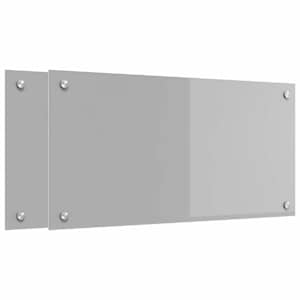 Kuchyňský obklad 2 pcs Světle šedá 80 x 40 cm tvrzené sklo - obrázek 2