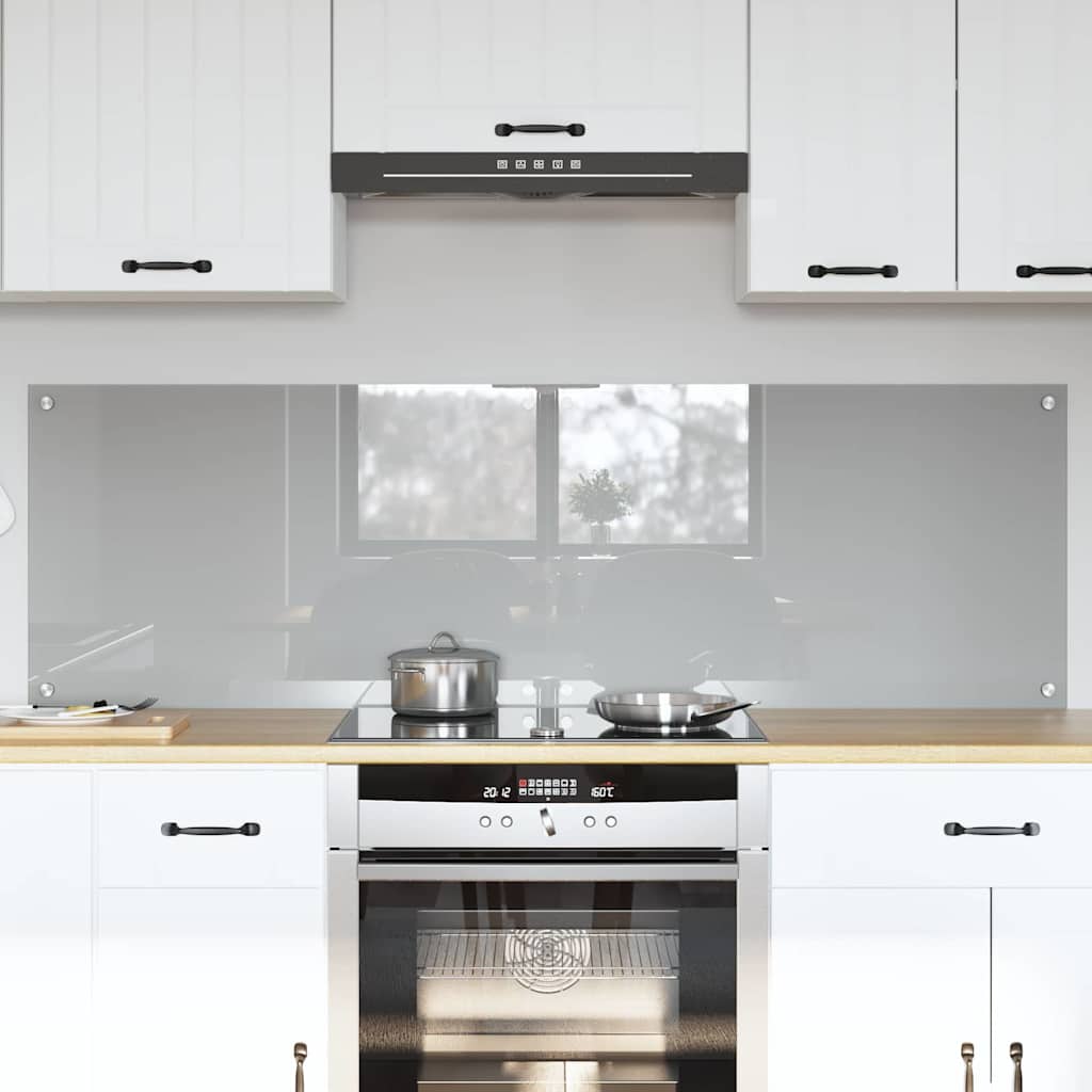 vidaXL Spate de bucătărie 2 pcs Gri deschis 80 x 50 cm
