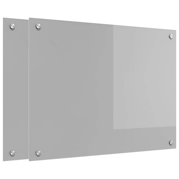 vidaXL K&ouml;&ouml;giseina paneel 2 tk Helehall 80 x 60 cm karastatud klaas