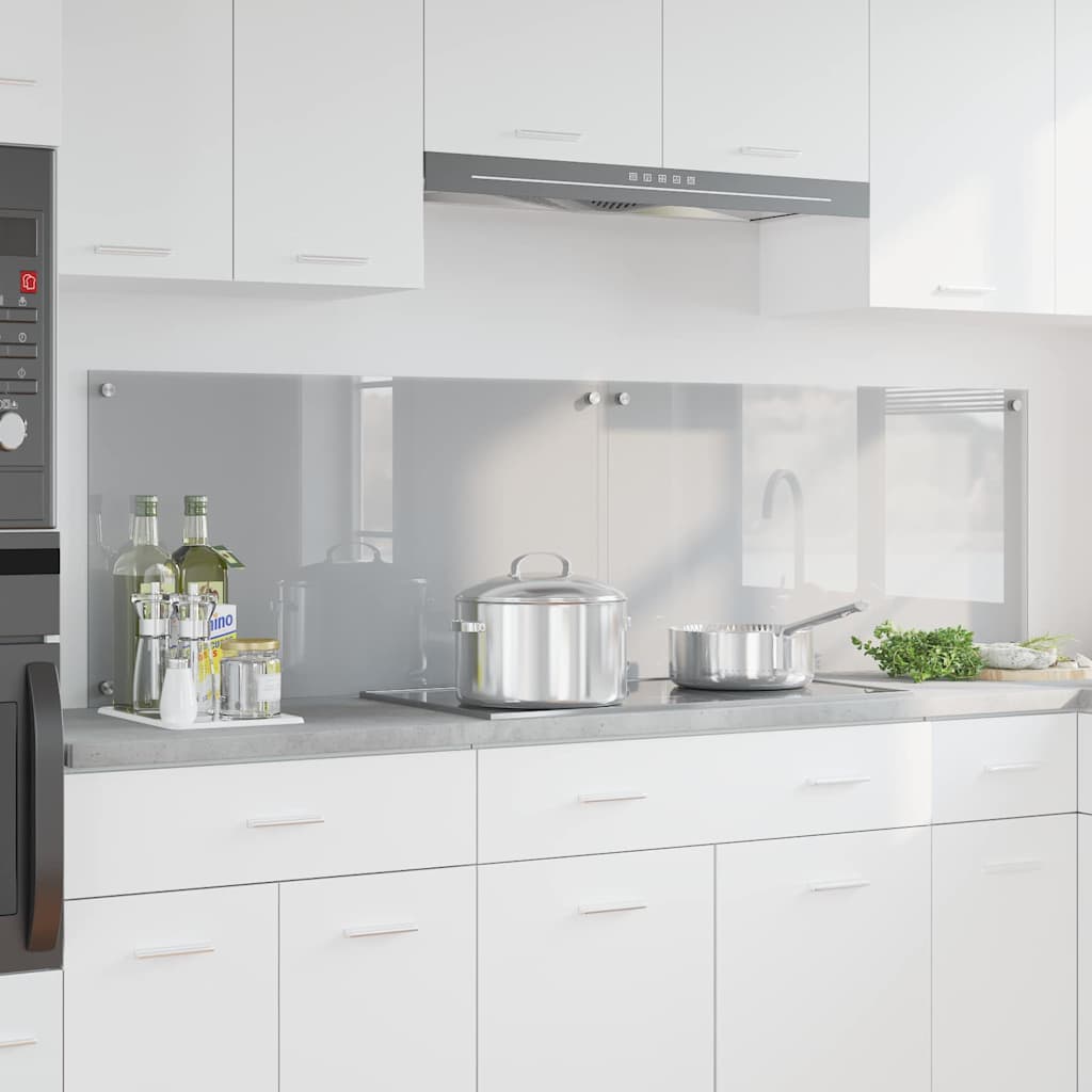 vidaXL Spate de bucătărie 2 pcs Gri deschis 90 x 50 cm
