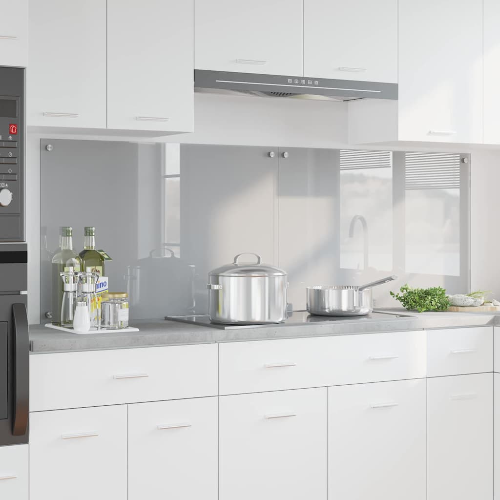 vidaXL Spate de bucătărie 2 pcs Gri deschis 90 x 60 cm