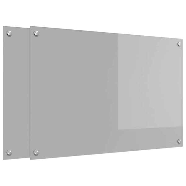 vidaXL K&ouml;&ouml;giseina paneel 2 tk Helehall 90 x 60 cm karastatud klaas