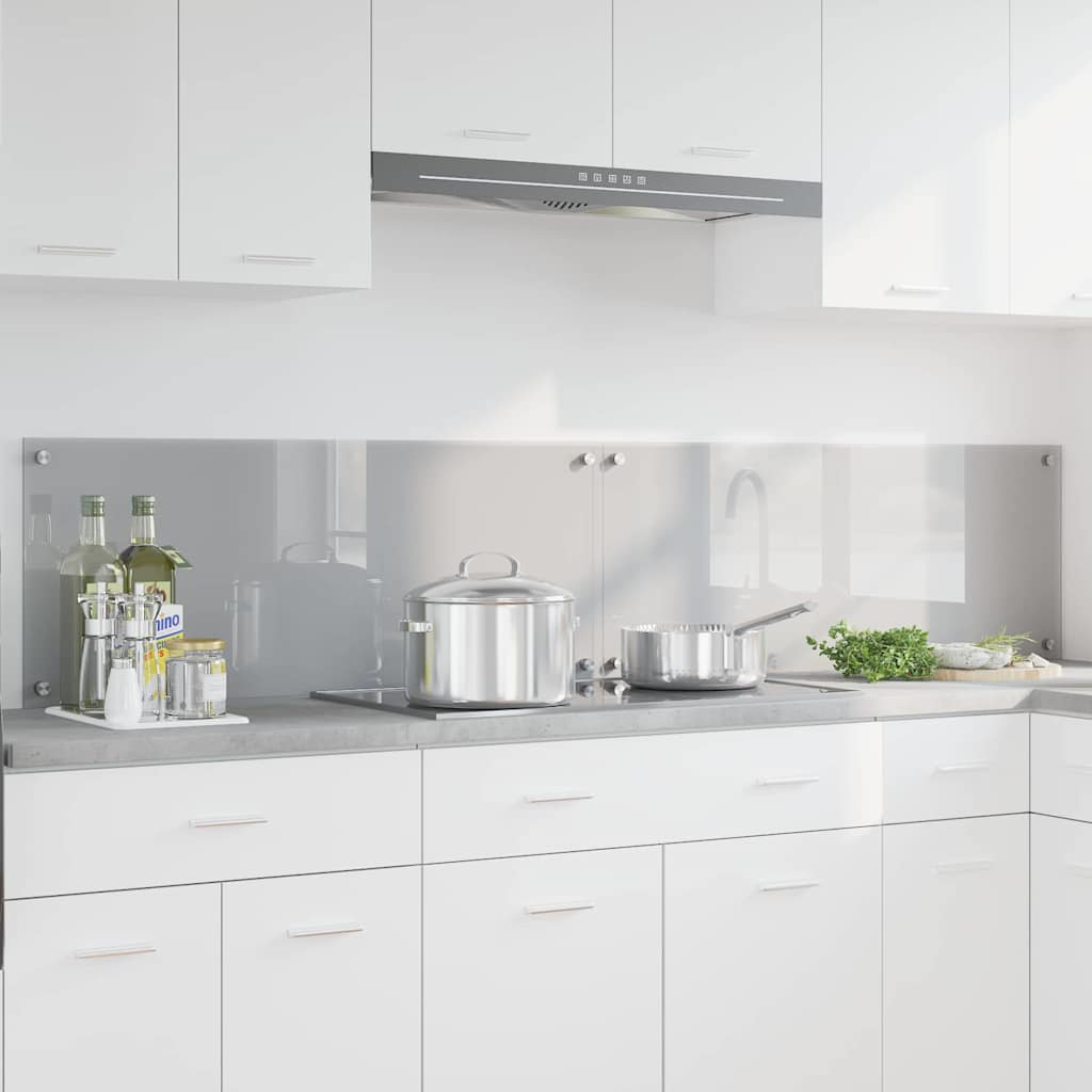 vidaXL Spate de bucătărie 2 pcs Gri deschis 100 x 40 cm