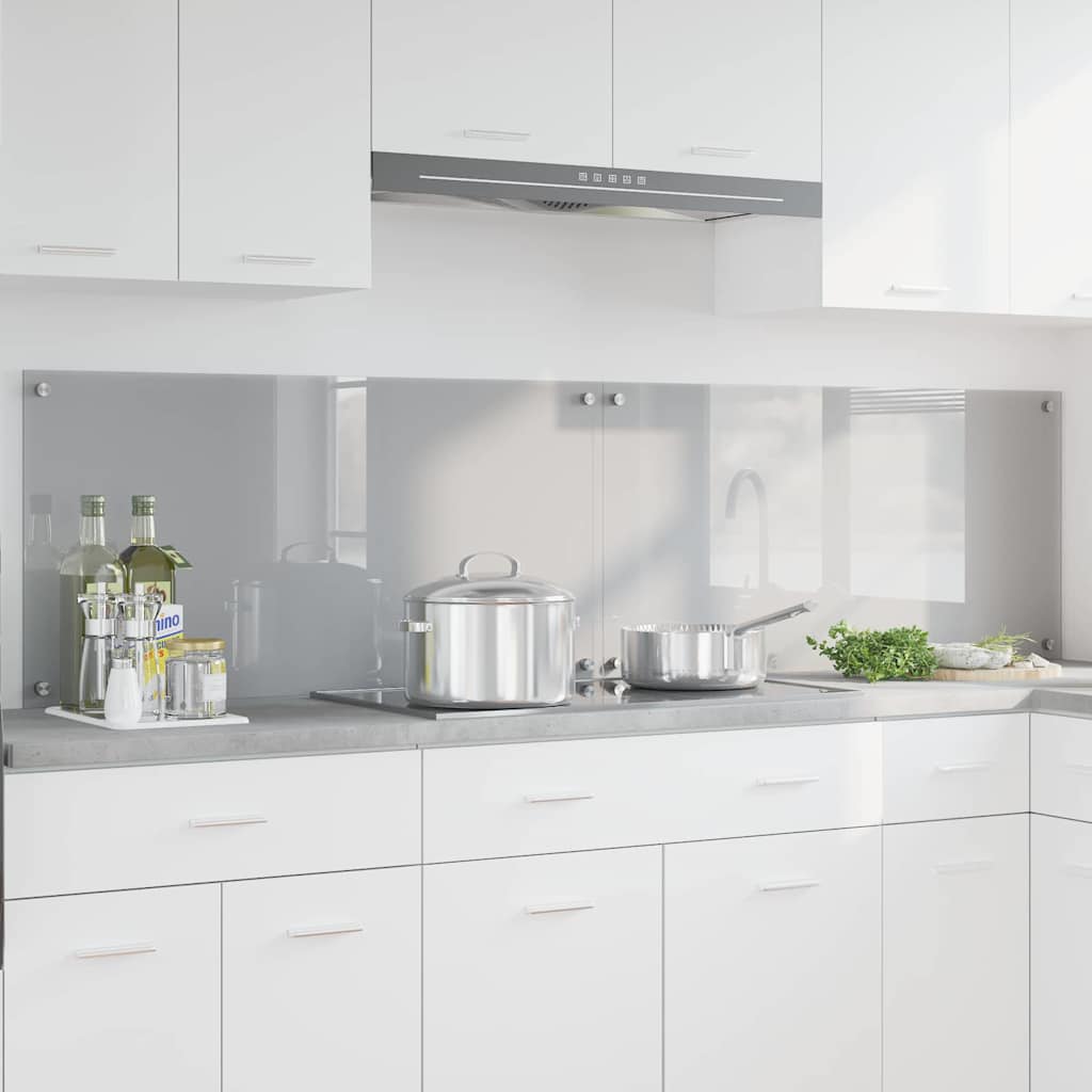 vidaXL Spate de bucătărie 2 pcs Gri deschis 100 x 50 cm