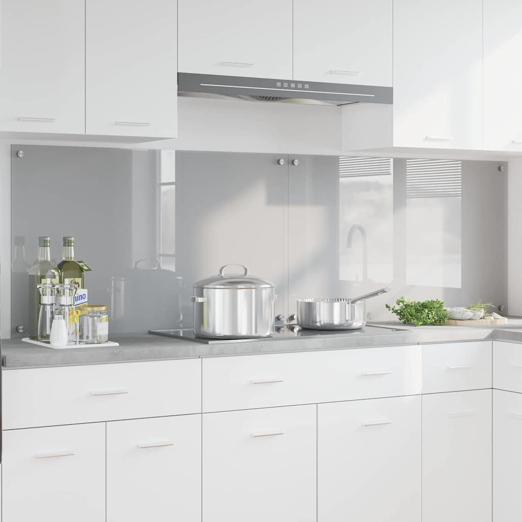 vidaXL Spate de bucătărie 2 pcs Gri deschis 100 x 60 cm