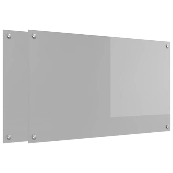 vidaXL K&ouml;&ouml;giseina paneel 2 tk Helehall 100 x 60 cm karastatud klaas