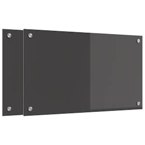 vidaXL K&ouml;&ouml;giseina paneel 2 tk Tumehall 70 x 40 cm karastatud klaas