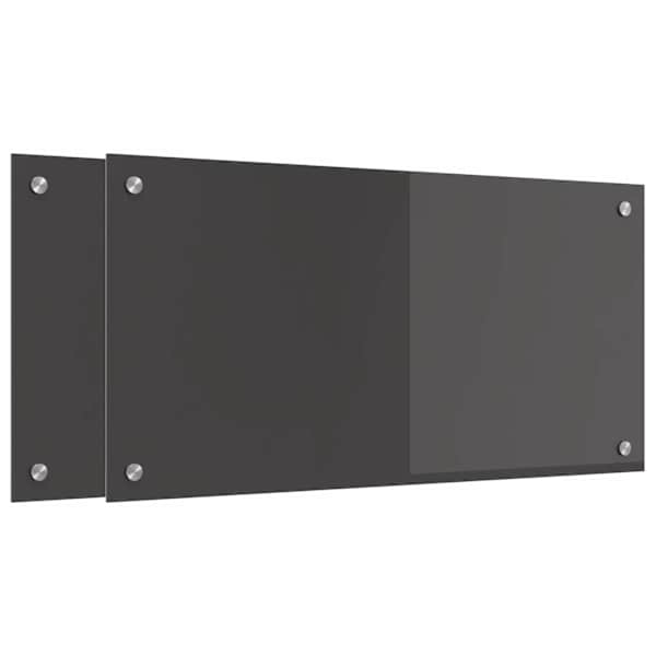 vidaXL K&ouml;&ouml;giseina paneel 2 tk Tumehall 80 x 40 cm karastatud klaas