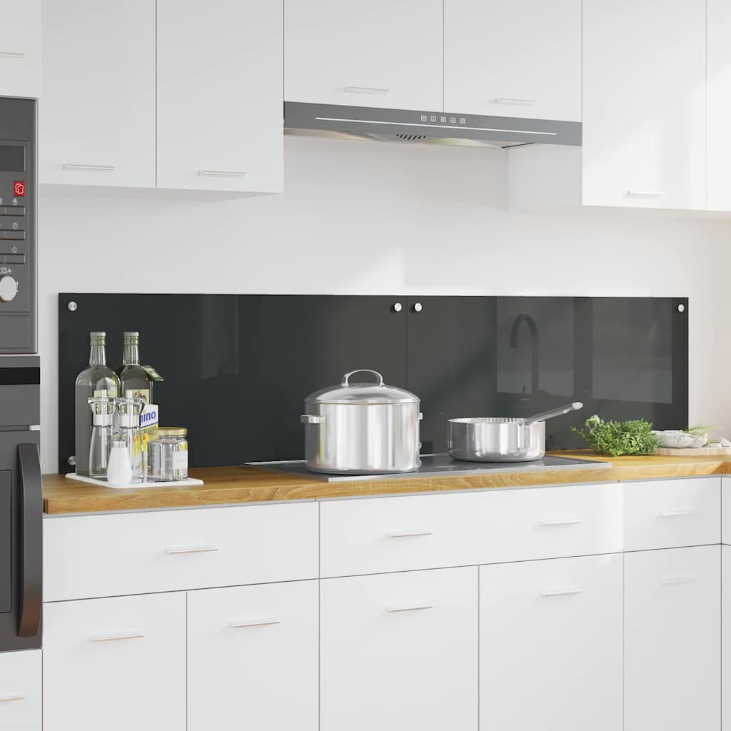 vidaXL Spate de bucătărie 2 pcs Gri închis 90 x 40 cm