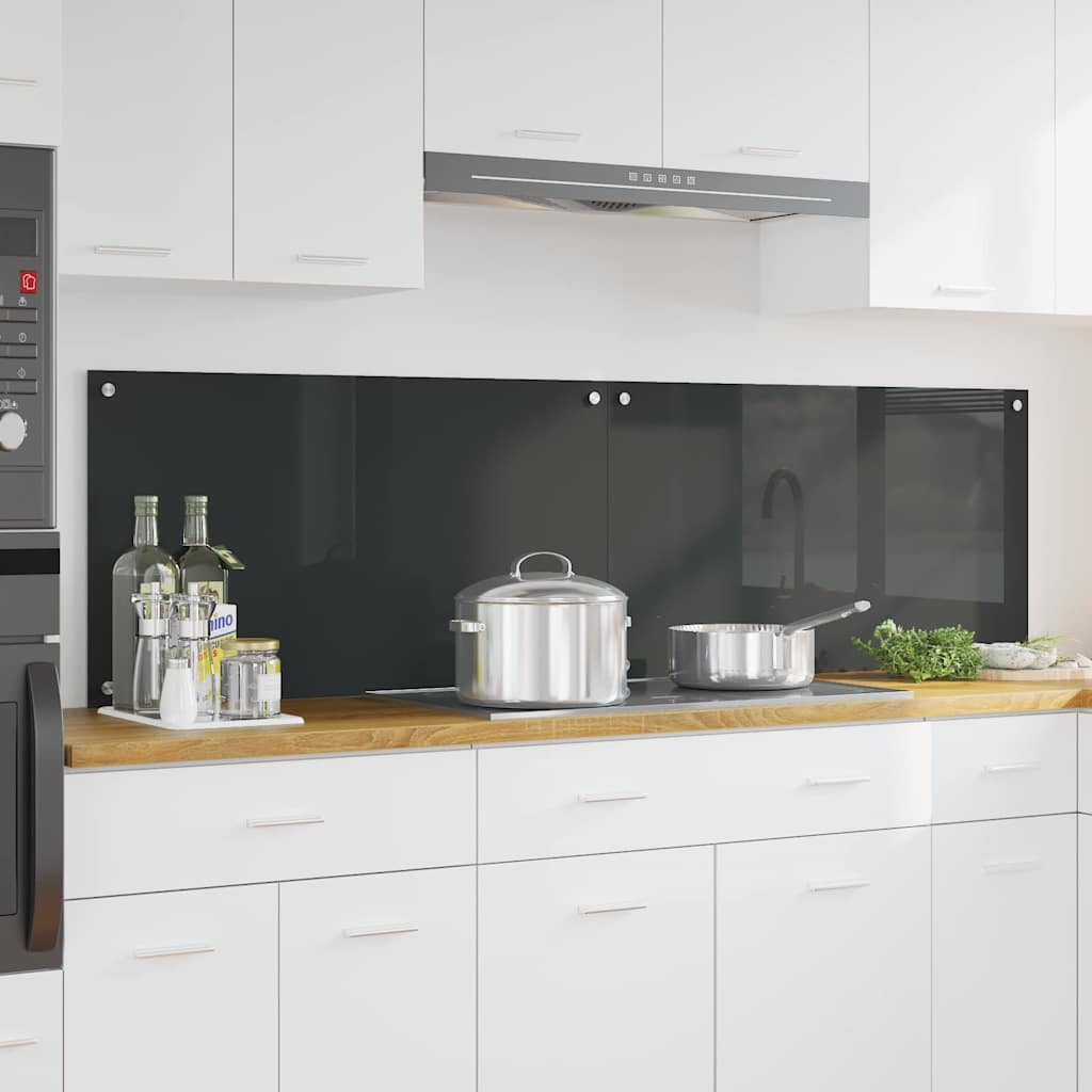 vidaXL Spate de bucătărie 2 pcs Gri închis 90 x 50 cm