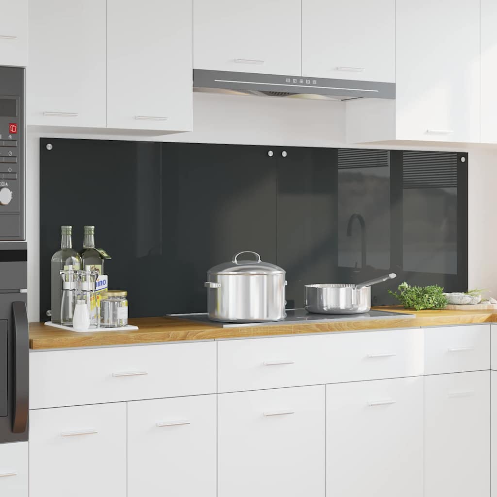 vidaXL Spate de bucătărie 2 pcs Gri închis 90 x 60 cm
