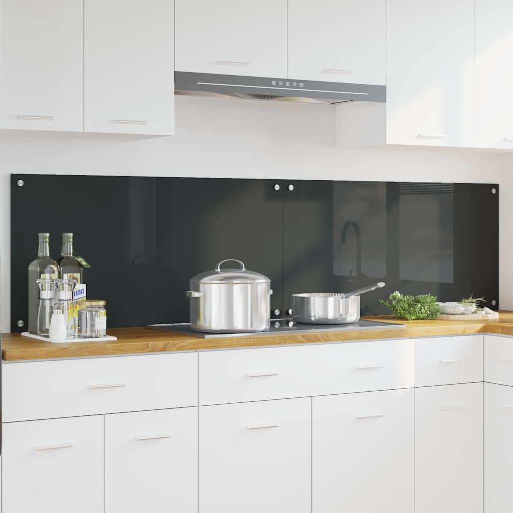 vidaXL Spate de bucătărie 2 pcs Gri închis 100 x 50 cm