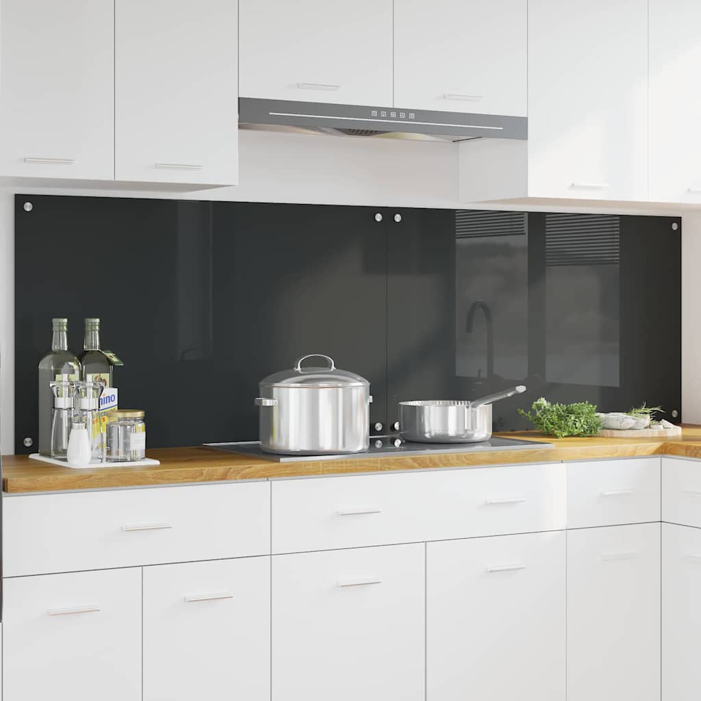 vidaXL Spate de bucătărie 2 pcs Gri închis 100 x 60 cm
