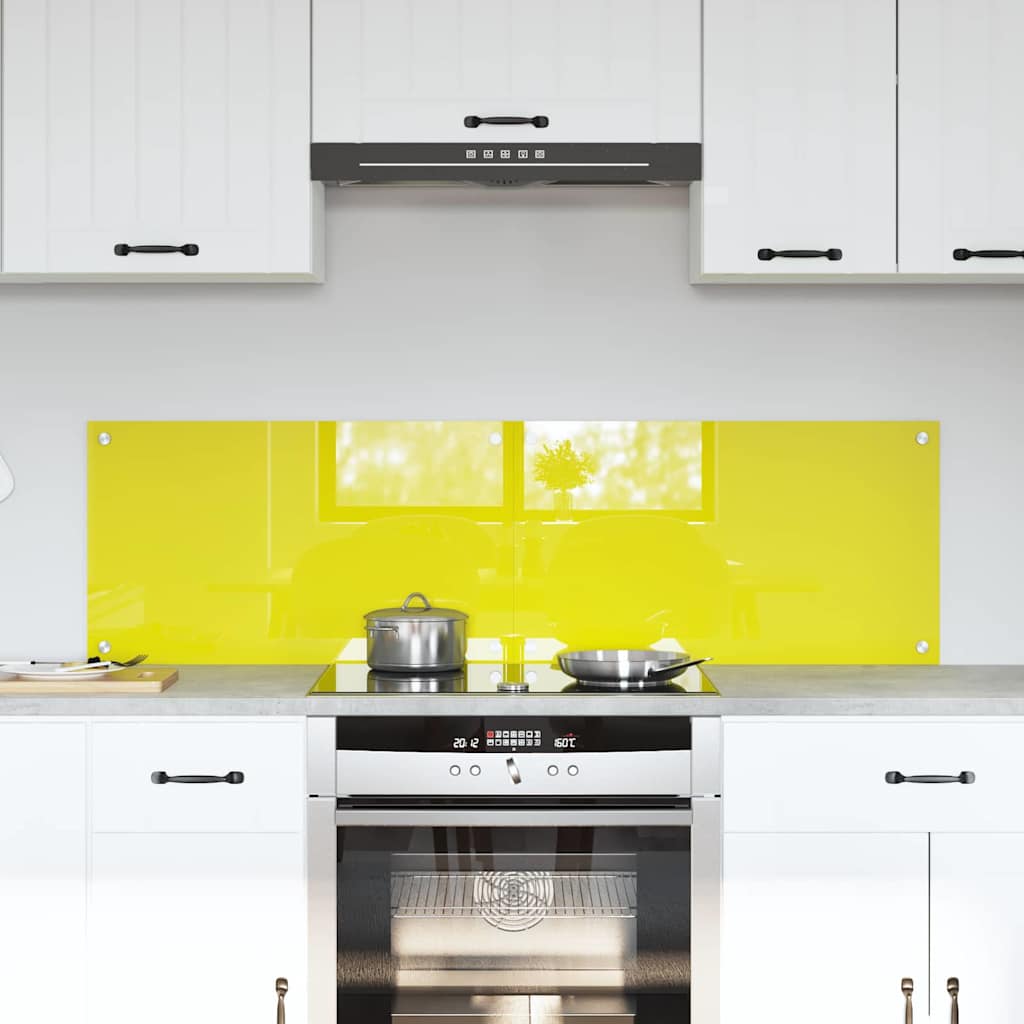 Kögi Splashback 2 pcs Kollane 70 x 40 cm karastatud klaas