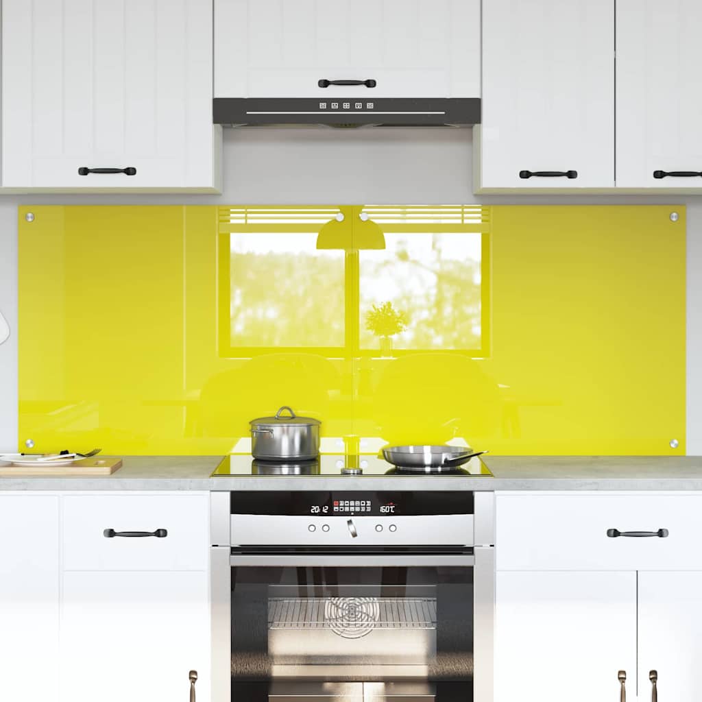 Kögi Splashback 2 pcs Kollane 80 x 60 cm karastatud klaas