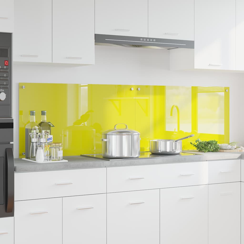 Kögi Splashback 2 pcs Kollane 90 x 50 cm karastatud klaas