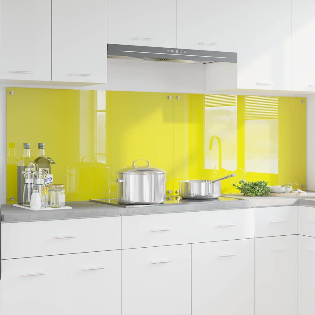 Kögi Splashback 2 pcs Kollane 100 x 60 cm karastatud klaas