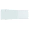 vidaXL K&ouml;&ouml;giseina paneel 2 tk Valge 120 x 40 cm karastatud klaas