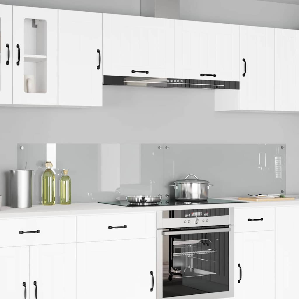vidaXL Spate de bucătărie 2 pcs Transparent 110 x 40 cm