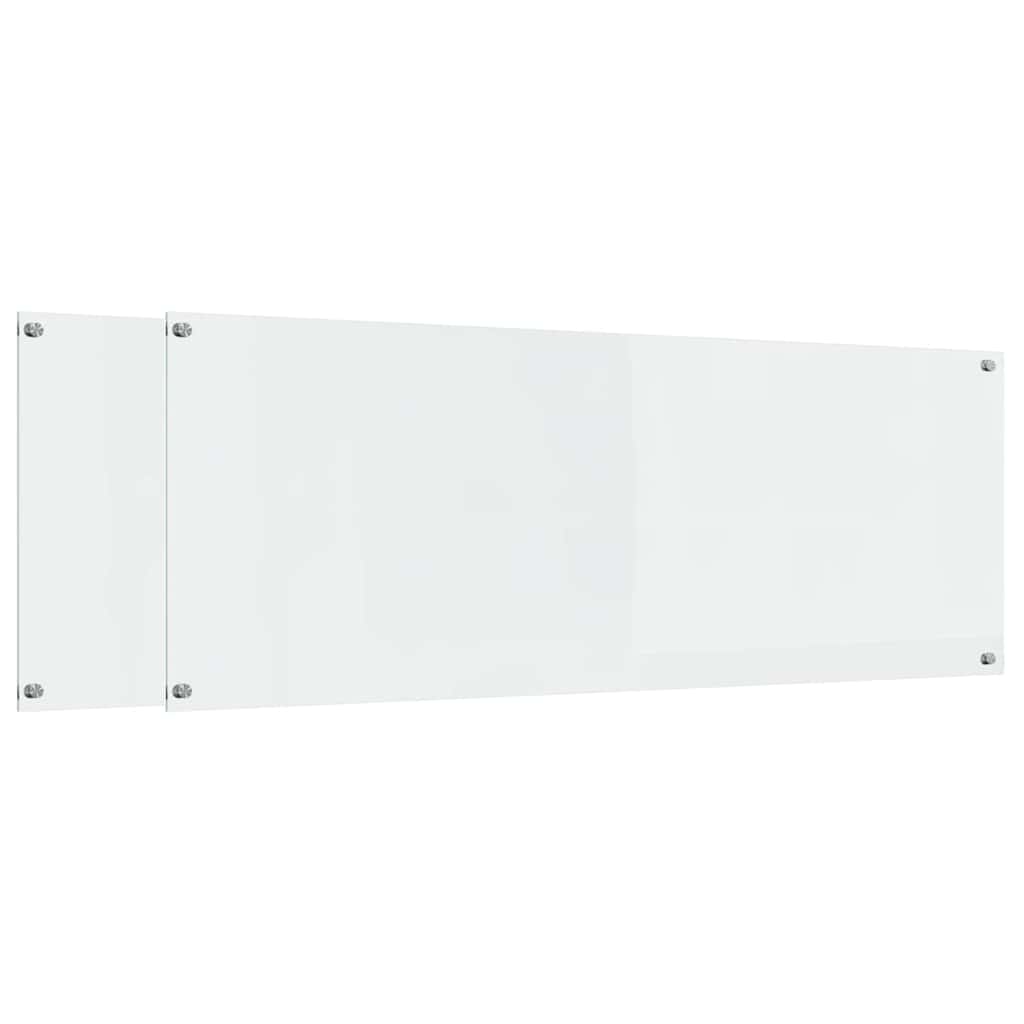 Thumbnail - vidaXL Küchenrückwand 2 pcs Transparent 110 x 40 cm Gehärtetes Glas