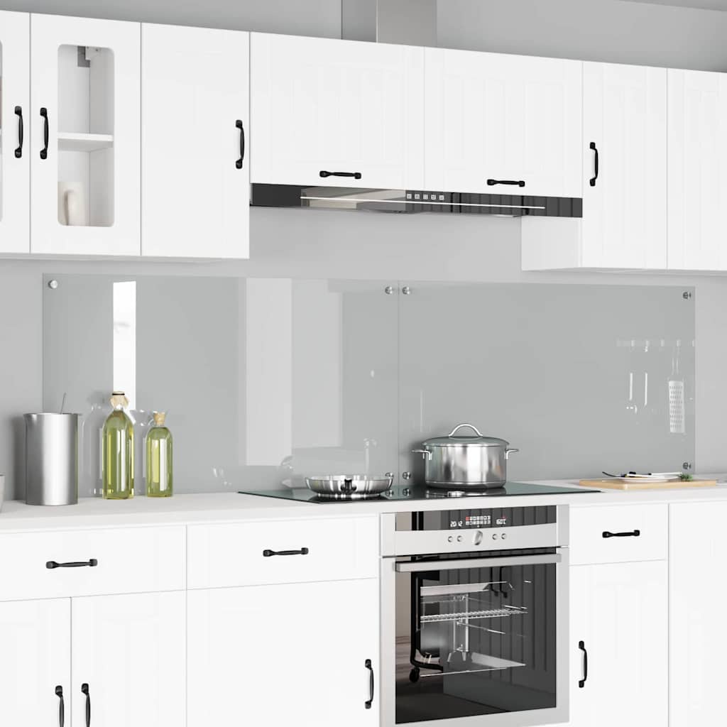 vidaXL Spate de bucătărie 2 pcs Transparent 110 x 60 cm