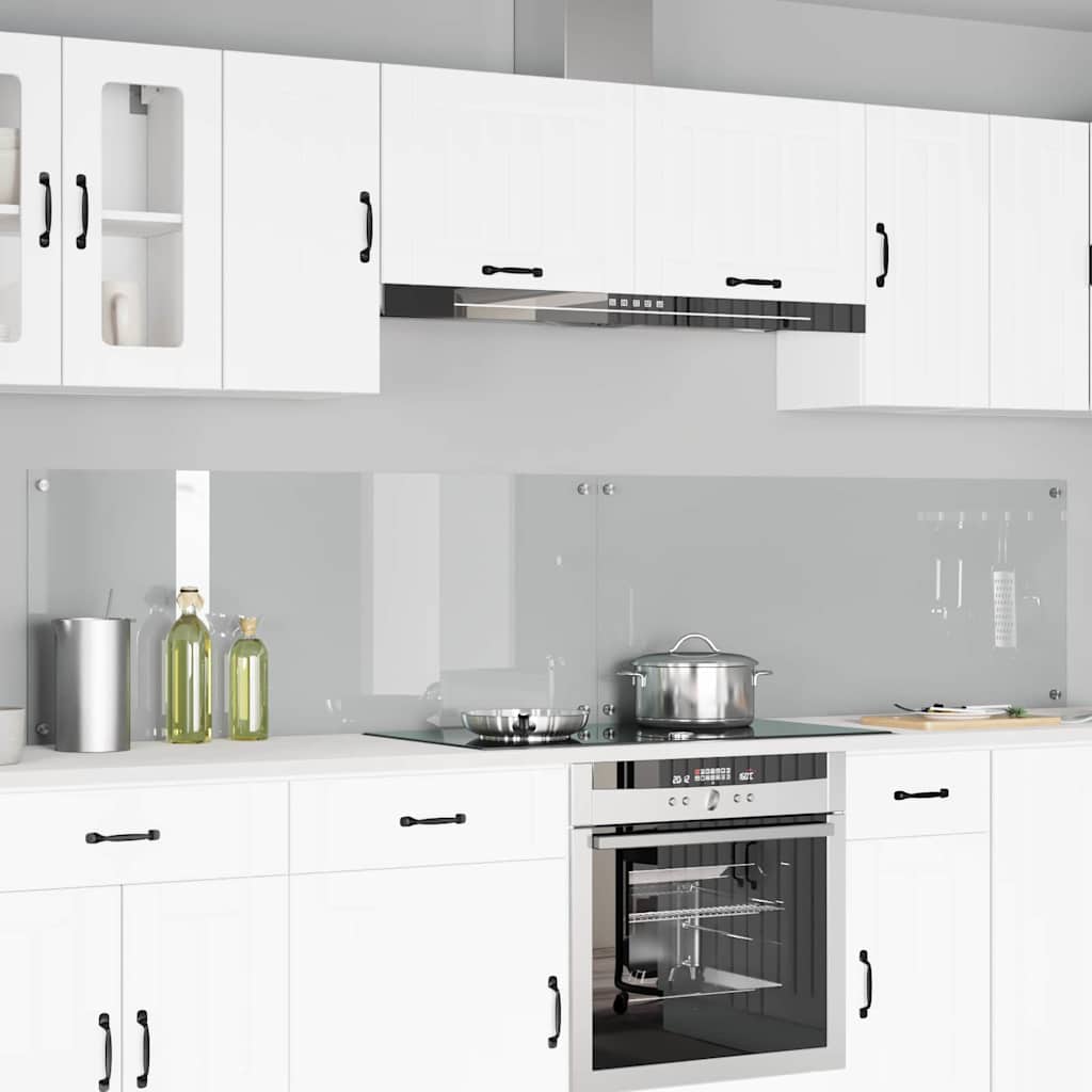 vidaXL Spate de bucătărie 2 pcs Transparent 120 x 50 cm