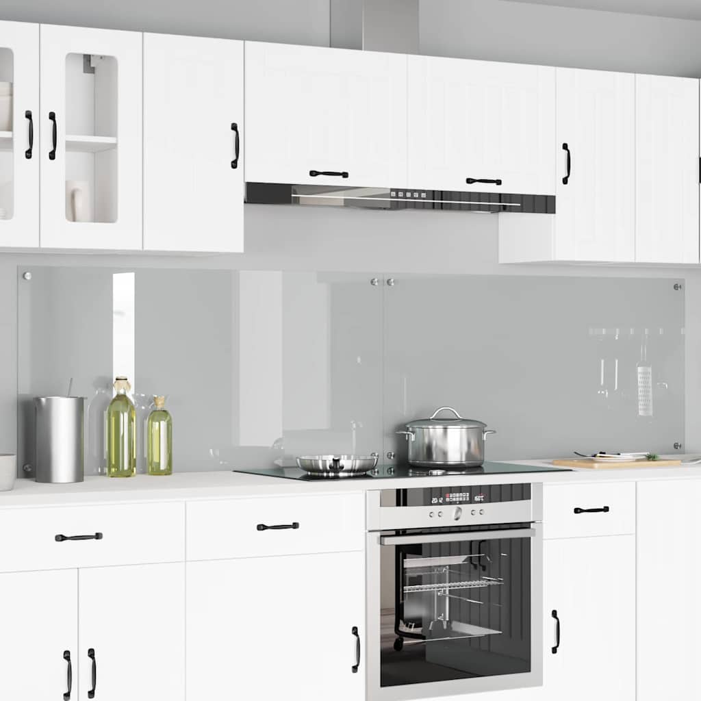 vidaXL Spate de bucătărie 2 pcs Transparent 120 x 60 cm