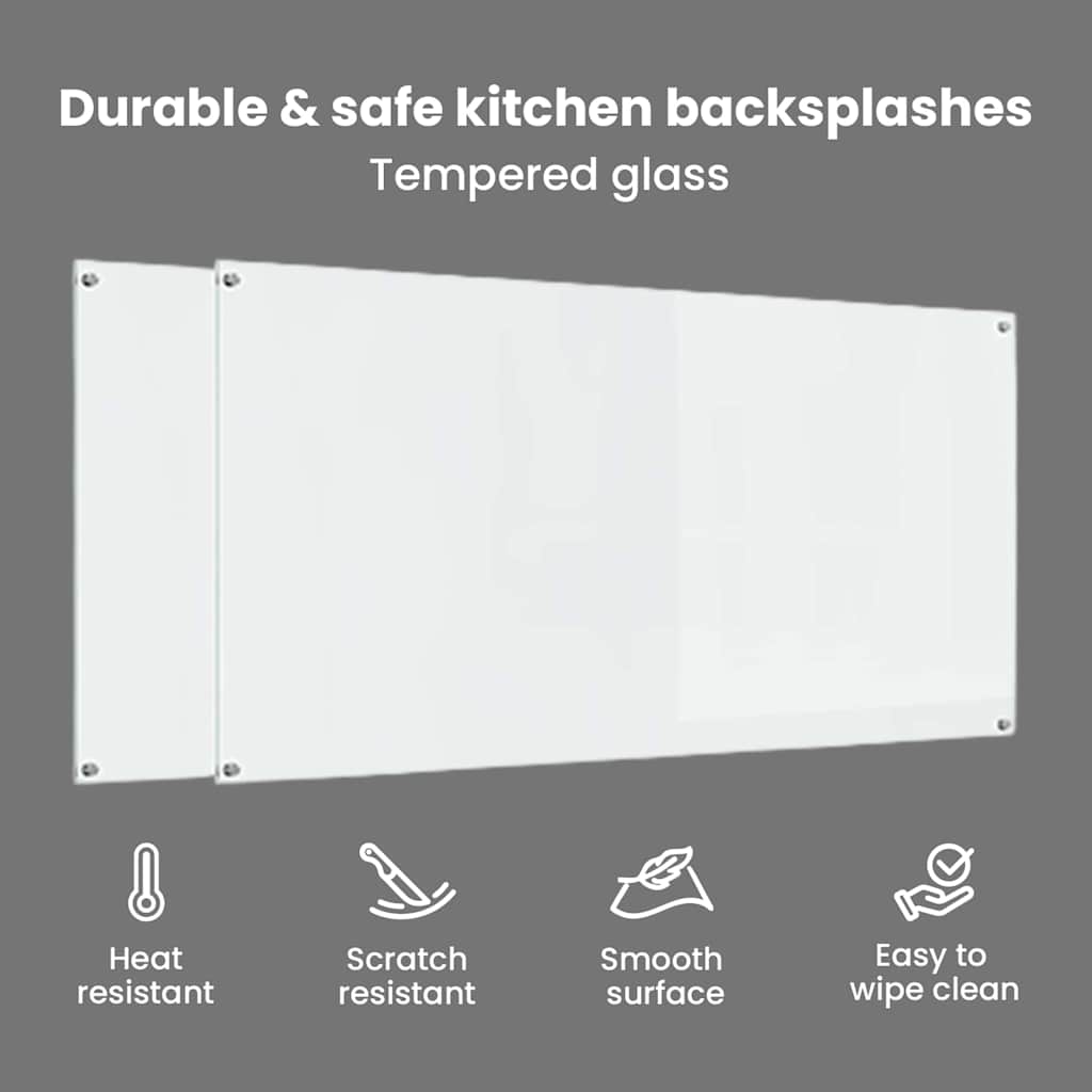 Keukenachterwand 2 pcs Doorzichtig 120 x 60 cm gehard glas image 7