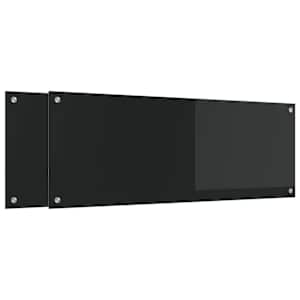 Kuchyňský obklad 2 ks Černá 110 x 40 cm tvrzené sklo - obrázek 2
