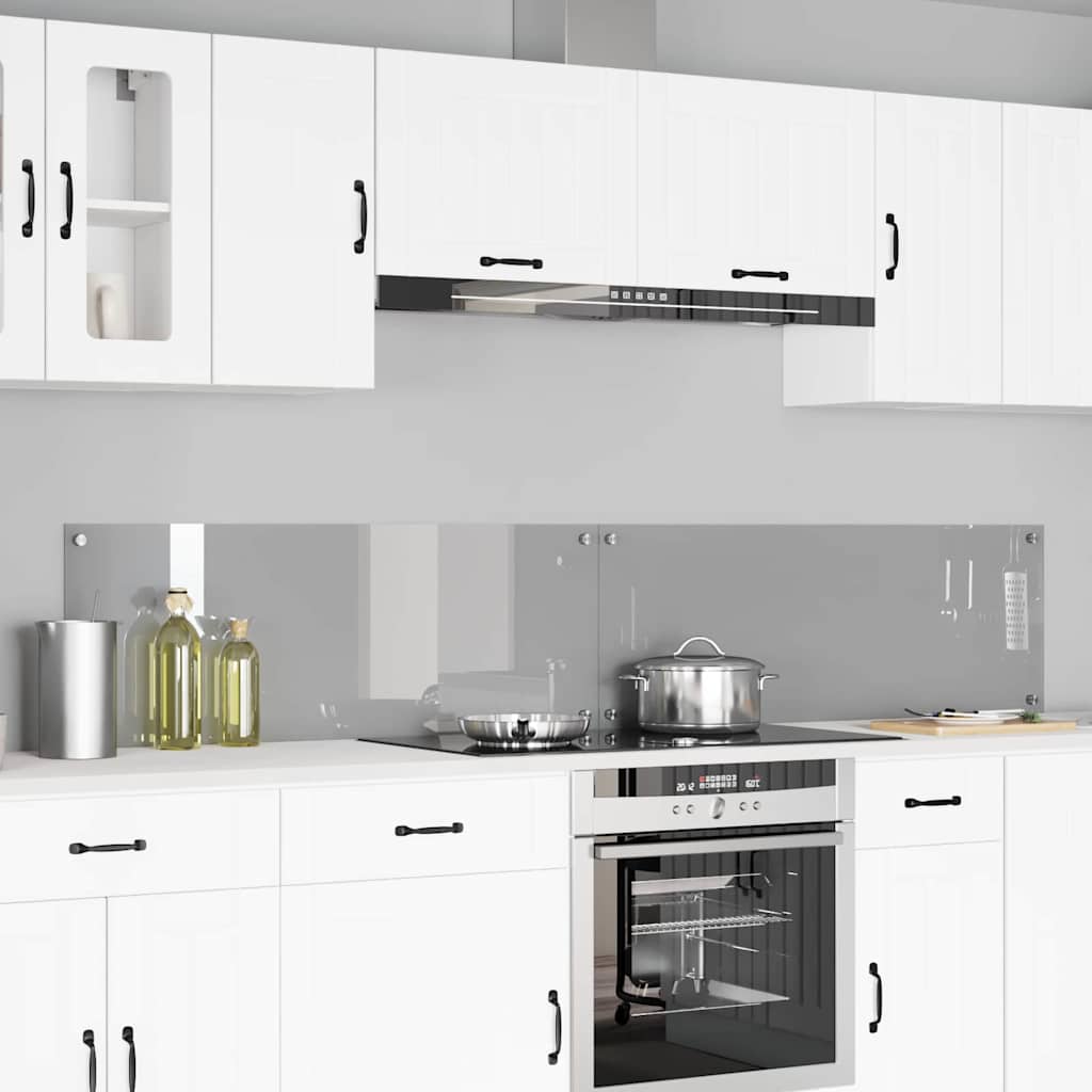 vidaXL Spate de bucătărie 2 pcs Gri deschis 110 x 40 cm