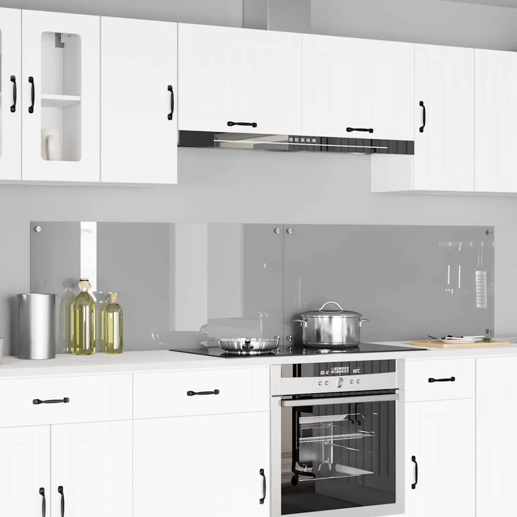 vidaXL Spate de bucătărie 2 pcs Gri deschis 110 x 50 cm