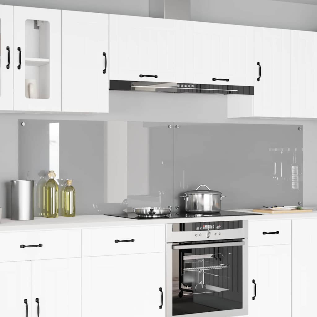 vidaXL Spate de bucătărie 2 pcs Gri deschis 110 x 60 cm