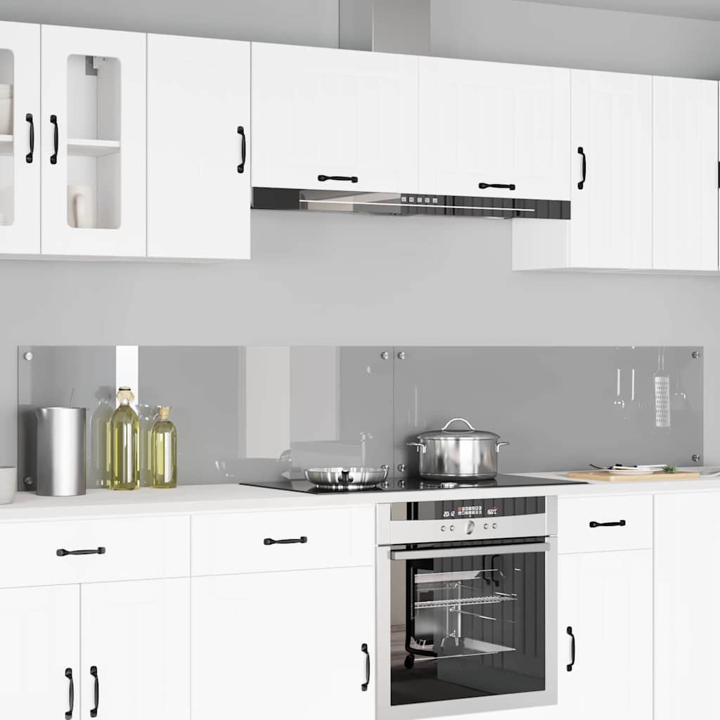vidaXL Spate de bucătărie 2 pcs Gri deschis 120 x 40 cm