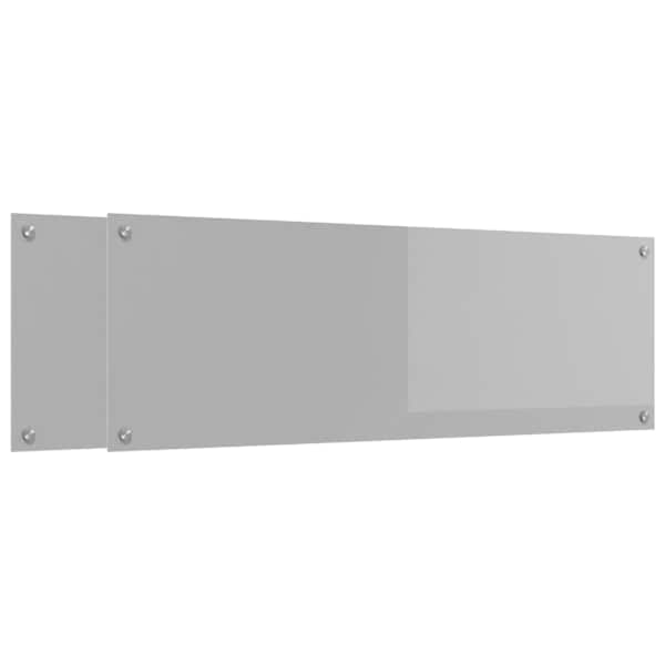 vidaXL K&ouml;&ouml;giseina paneel 2 tk Helehall 120 x 40 cm karastatud klaas
