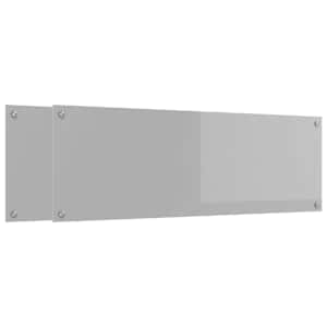 Kuchyňský obklad 2 ks Světle šedá 120 x 40 cm tvrzené sklo - obrázek 2