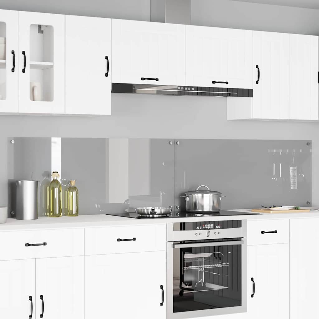 vidaXL Spate de bucătărie 2 pcs Gri deschis 120 x 50 cm