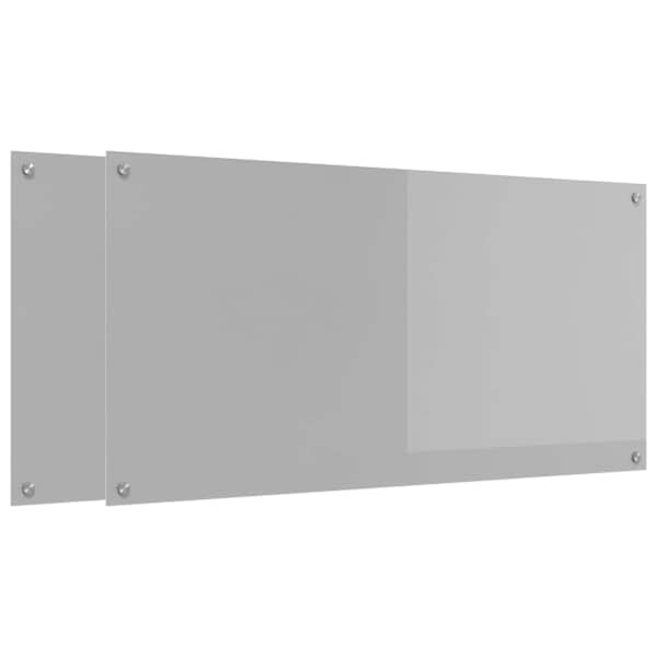 vidaXL K&ouml;&ouml;giseina paneel 2 tk Helehall 120 x 60 cm karastatud klaas