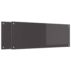 Kuchyňský obklad 2 ks Tmavě šedá 110 x 40 cm tvrzené sklo - obrázek 2