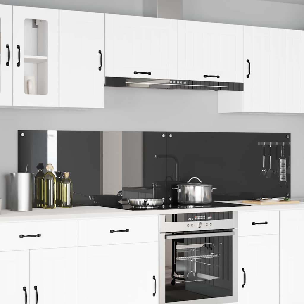 vidaXL Spate de bucătărie 2 pcs Gri închis 110 x 50 cm