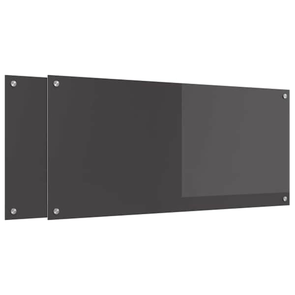vidaXL K&ouml;&ouml;giseina paneel 2 tk Tumehall 110 x 50 cm karastatud klaas