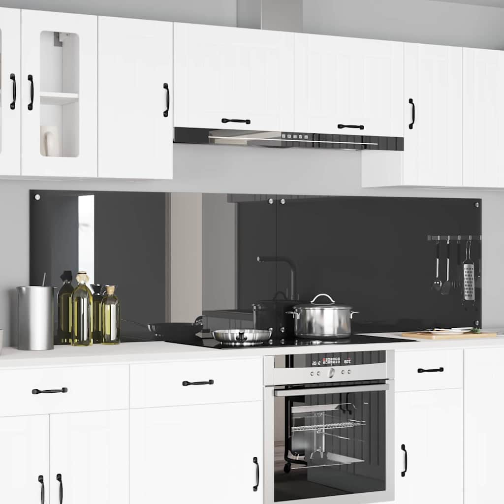 vidaXL Spate de bucătărie 2 pcs Gri închis 110 x 60 cm