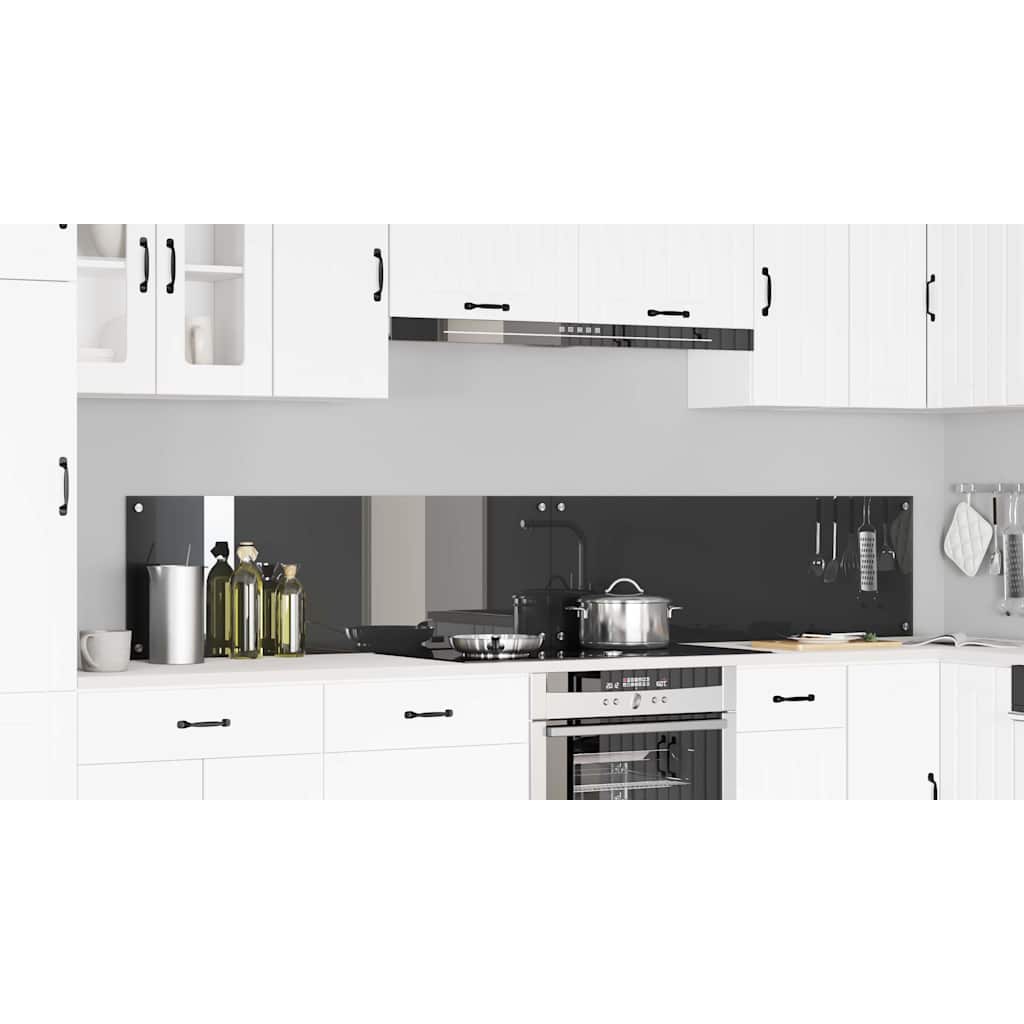Keukenachterwand 2 pcs Donkergrijs 120 x 40 cm gehard glas image 10